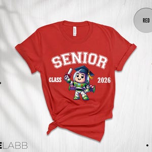 Superhero Cartoon Graduation Shirt, Cartoon Graduate 2026, Cartoon Character, Disney Graduation 2026 Shirt, Cute Chibi Style Graduation Tee image 6