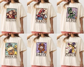 Universal Halloween Shirt, Super Mario Halloween Tee, Nintendo Character Shirt, Universal Studios Halloween Shirt, Family Matching Outfit