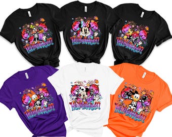 Vintage Disney Halloween Shirt, Skeleton Disney Character Tee, Spooky Season Family Shirt, Disney World Vacation Matching Tee,Halloween Gift