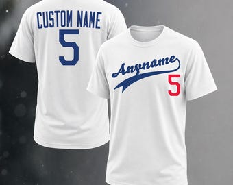 Custom Baseball Jersey Shirt, Personalized Team Name & Number Tee, Matching Family Baseball Shirt, Custom Sports Team Apparel