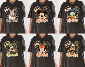 All Characters Disney Halloween Shirt, Vintage Disney Halloween Family Tee, Mickey Friends Spooky Season Shirt, Disney World Matching Outfit
