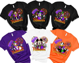 Vintage Disney Halloween Shirt, Witch Disney Character Tee, Spooky Season Family Shirt, Disney World Vacation Matching Shirt, Halloween Gift