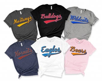Custom School Mascot Shirt, Personalized Team Name Shirt, School Spirit Tee, Game Day Shirt, Custom Mascot T-Shirt, Team Logo Gift