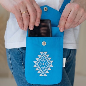Kleine Crossbody Tasche, Crossbody Geldbörse, Handytasche, Stoff Crossbody Bag, Handytasche Crossbody (Farben und Stile sehr)