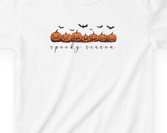 Halloween Ghost Kids T-Shirt: Spooky Spider Hero Boo Girls Shirt