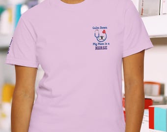 Cute Nurse Cartoon Design T-shirt | small chest print