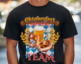 Funny Oktoberfest Drinking Team Shirt: Retro German Beer Tee
