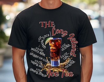 Long Island Ice Tea Recipe T-Shirt - Comfort Colors Garment-Dyed Tee