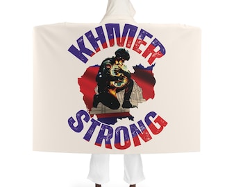 Manta de sherpa con capucha y estrellas patrióticas y rayas / Manta con capucha con bandera de EE. UU.