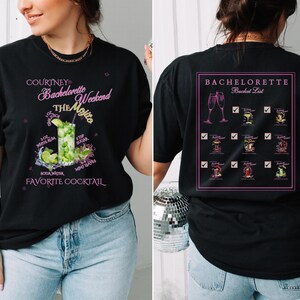 Personalized Bachelorette Comfort Colors, Cocktail Party Shirts, Bach Club Shirts, Bride Shirt, Beach Party T-Shirt, Winery Bachelorette Tee