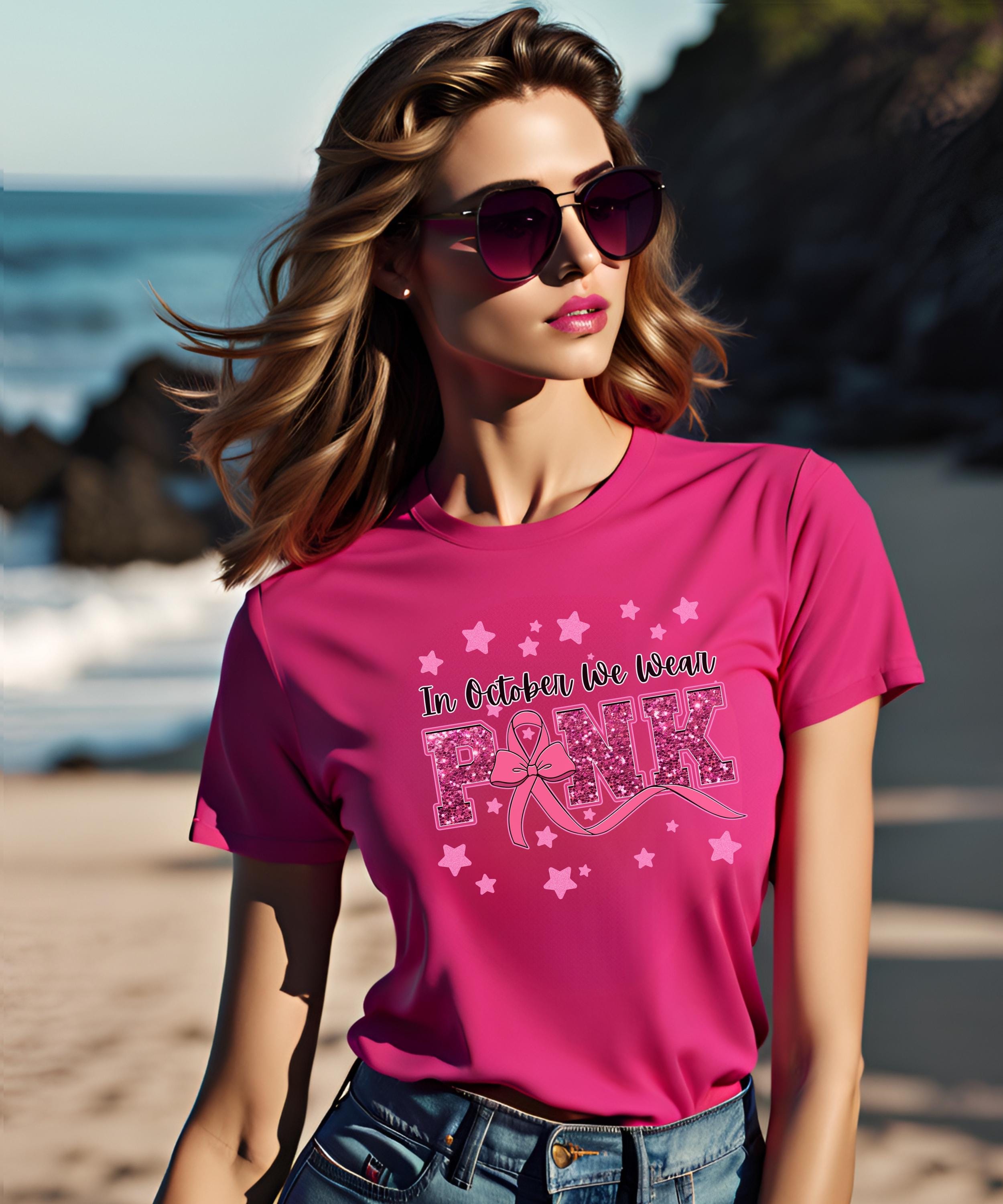 Pattern Print Pink Ribbon Breast Cancer Awareness Women's Shorts