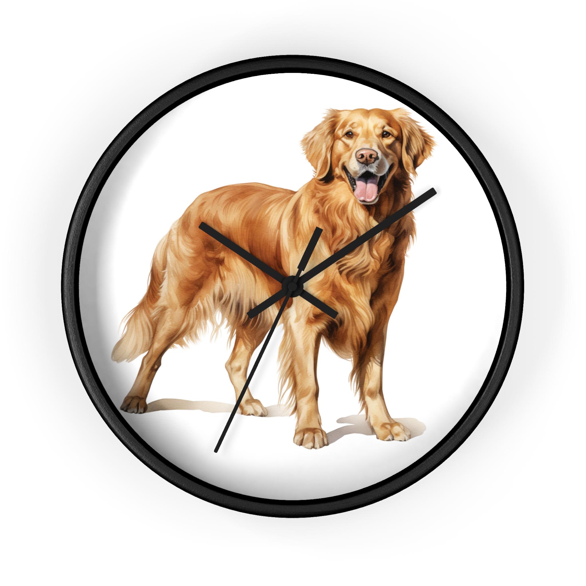 【リアル】壁掛け ペット時計 かわいい ゴールデンレトリバー インテリア リアル】壁掛け ペット時計 かわいい ゴールデンレトリバー インテリア