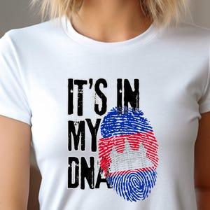 C&#39;est dans mon ADN, t-shirt unisexe Cambodia United, t-shirt reflet du coucher de soleil d&#39;Angkor Wat, chemise patrimoine khmer, souvenir cambodgien, sud-est khmer