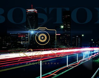 Impresión digital del horizonte de Boston, paisaje urbano con vistas al mar, vista del paseo marítimo, puerto de Boston al anochecer, lienzo impreso Boston City Skyline View Wall Art