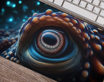 Majestueuze Octopus Eye extra grote bureaumat voor gaming en thuiskantoor, perfect cadeau voor oceaanliefhebbers