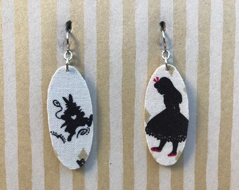 Alice Earrings March Hare Earrings Wonderland Earrings Fairy Tale Earrings Fandom Earrings Story Book Earrings Looking Glass Earrings