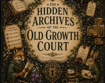 The Hidden Archives of the Old Growth Crow Court | Woodland Fantasy Junk Journal Pages | Mysteries & Seasonal Courts | Printable Journal Kit