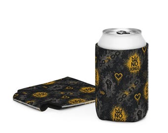 No Kings Can Cozie, Graffiti Drink Sleeve, Activist Coozie