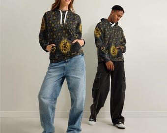No Kings All Over Print Hoodie | Urban Graffiti Streetwear Sweatshirt
