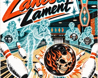 Lanes & Lament: 24-Page Ghost Bowling Junk Journal Kit