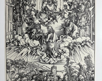 St John Before God And The Elders, facsimile reproduction 1976, Albrecht Dürer