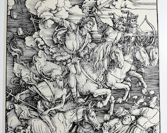 The Four Horsemen, facsimile reproduction 1976, Albrecht Dürer