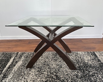 Coffee table with glass top