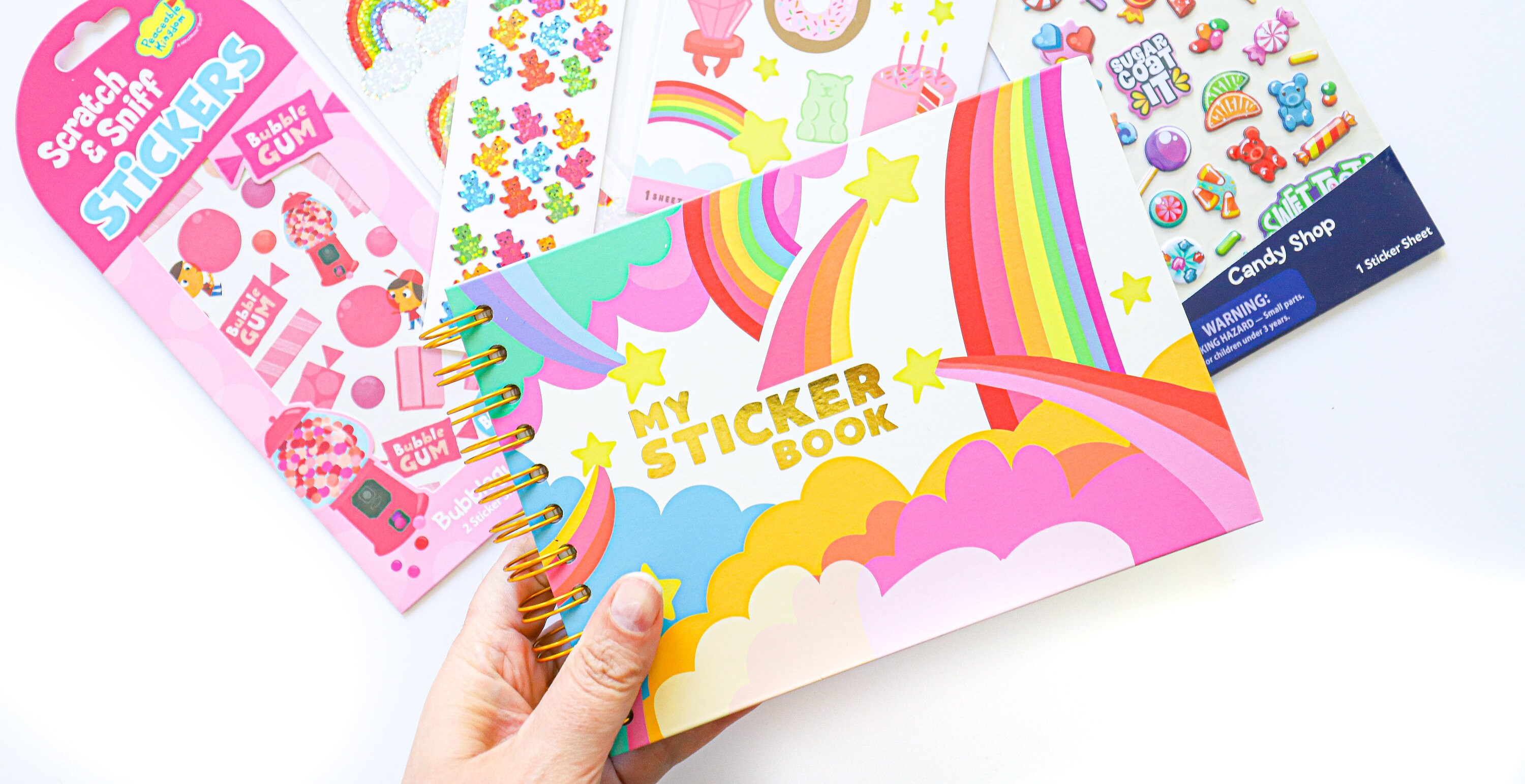Reusable Hardcover Sticker Book With Peel Back Pages 