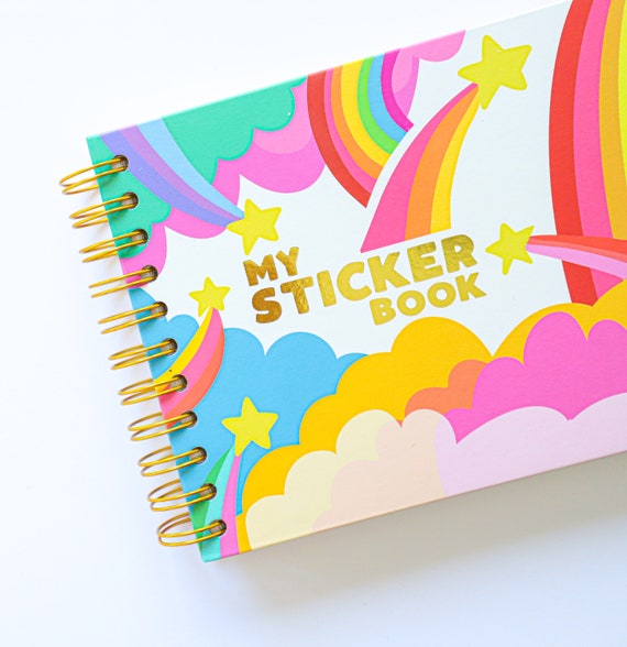  1 Pack Sticker Book, Blank Reusable Sticker Book with
