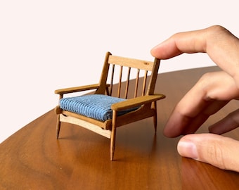 1:12 Scale Dollhouse Armchair SVG Cut File & PDF Template