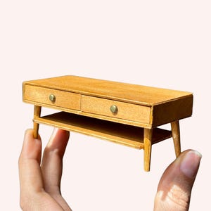 Mesa de centro para casa de muñecas a escala 1:12 (archivo SVG y PDF para descarga digital)