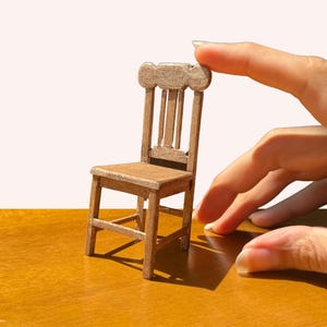 Dollhouse Furniture SVG, 1:12 Scale Miniature Chair, Laser Cut Files for Cricut & Glowforge