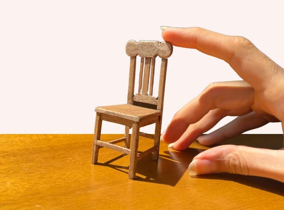 Dollhouse Furniture SVG, 1:12 Scale Miniature Chair, Laser Cut Files for Cricut & Glowforge