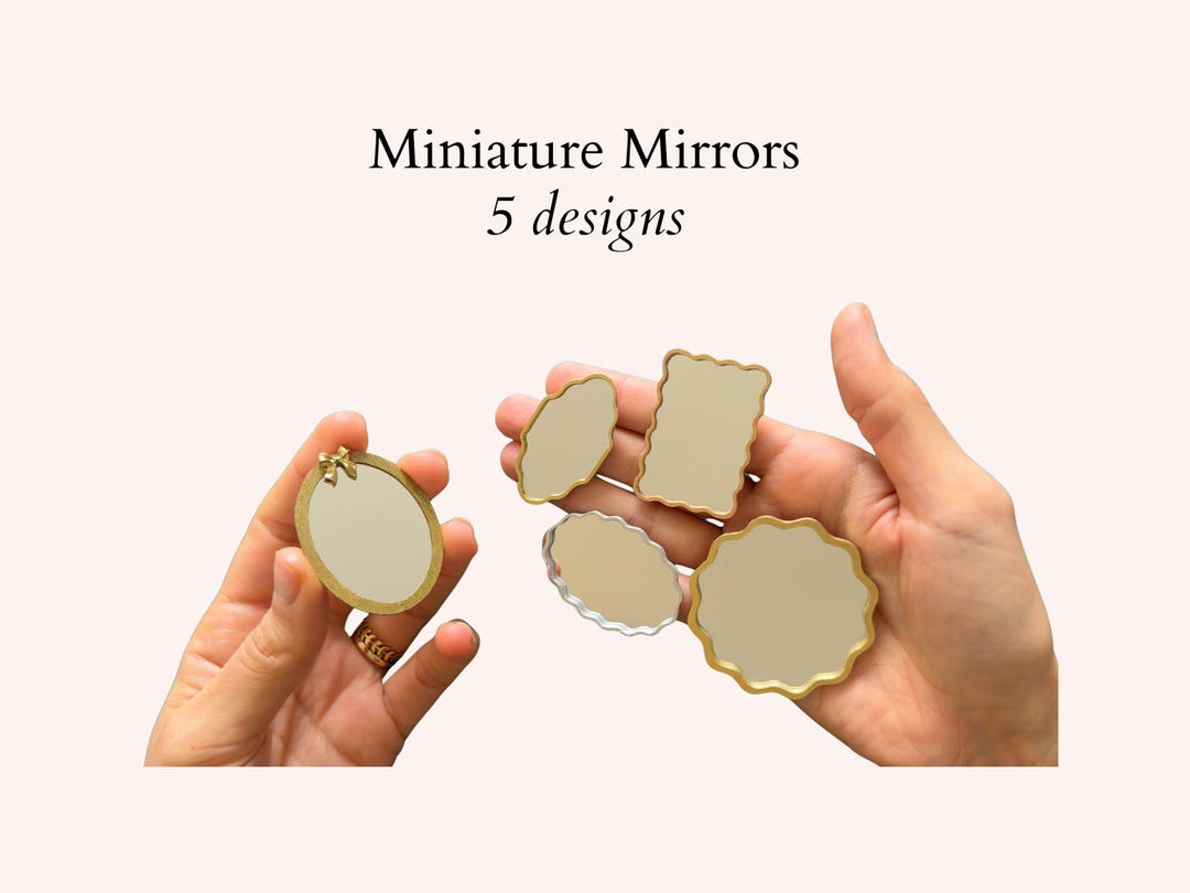 Mirror Template.pdf Miniature Mirror SVG Files for Dollhouse 1:12 | Printable PDF Template ...