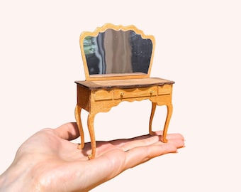 Dollhouse Furniture SVG, 1:12 Scale Miniature Console with Mirror, for hand cut, Laser Cut Files for Cricut & Glowforge