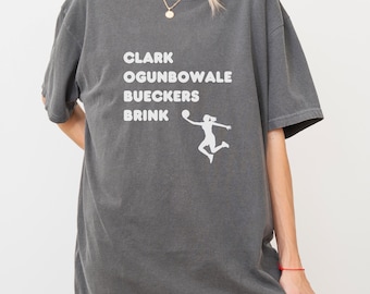 Womens Basketball Comfort Colors Tee, Clark, Ogunbowale, Bueckers, Brink