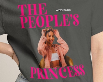 Graues The Peoples Prinzessin T-Shirt | Azzi Fudd Kronen Illustration, Dallas Wings Fan Tee