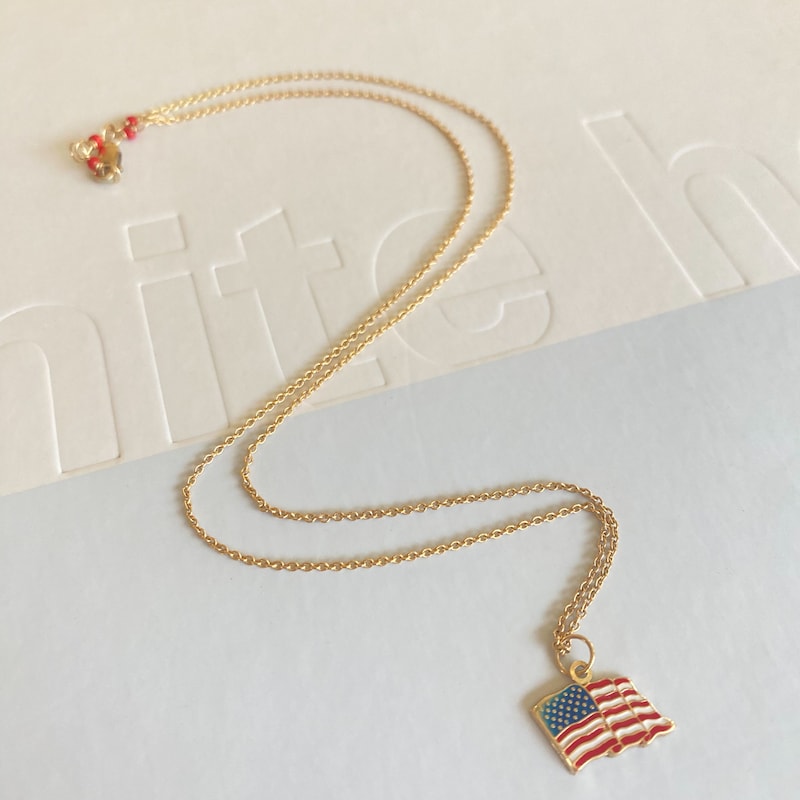 China Flag Necklace / Patriotic Jewelry For China Lovers