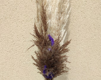 Décoration vase pampas violet