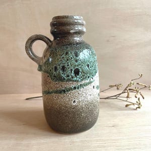 Wazon ceramiczny Fat Lava Pottery W. Germany z lat 70. Pomysł na prezent, nowy wystrój domu, nowoczesny design z połowy wieku, prezent dla miłośnika vintage, ręcznie robiony wazon
