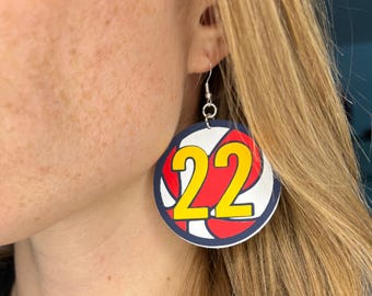 Caitlin Clark Indiana Fever Earrings - WNBA Team Jewelry | Hypoallergenic & Faux Leather | Perfect for Game Day Fits