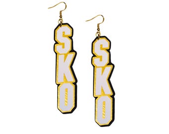 Sko Earrings - College Jewelry | Hypoallergenic & Faux Leather | Perfect for Game Day Fits | Great Gift for Colorado Students