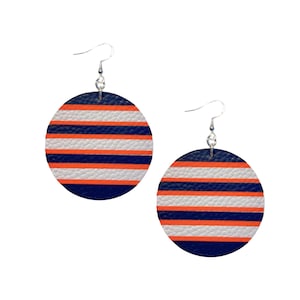 Chicago Bears Jersey Earrings - NFL Team Jewelry | Lightweight, Nickel Free & Faux Leather | Perfect for Game Day Fits | Gift for NFL Fans