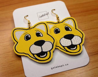 Denver Basketball Earrings – Game Day Fan Jewelry | Lightweight Hypoallergenic Faux Leather