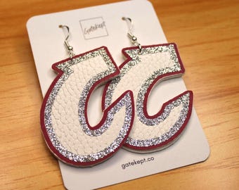 Gabriel Landeskog Earrings – Colorado Avalanche Captain | NHL Fan Jewelry | Hypoallergenic Faux Leather | Game Day Ready | Hockey Fan Gift