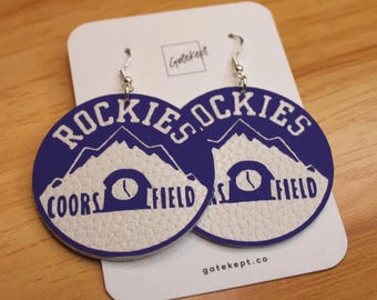 Colorado Rockies Earrings - Handcrafted MLB Team Jewelry for Fans | Sports Fan Statement Piece for Game Day Apparel & Fits