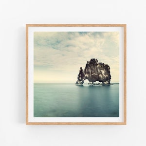 Iceland Landscape Photography, Modern Ocean Wall Art Print, Nature Photography Print, Square Prints, Landscape Print, Minimalist Art