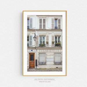 Paris Print, Montmartre Architecture Photograph, Muted Paris Wall Art Prints, France Travel Photography Print