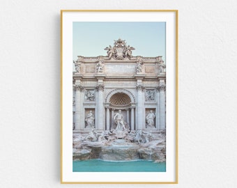 Trevi Fountain Photo, Rome Print, Italy Wall Art Print, Travel Photography, Vertical Giclee Print