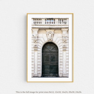 Rome Print, Italy Wall Art, Italian Architecture Art Print, Chic Black Door Photo, Travel, Neutral Wall Decor, Home Decor